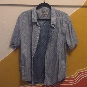 Outerknown blue button up short sleeve